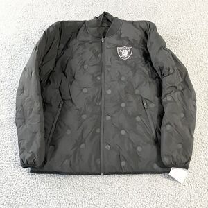 MSX Las Vegas Raiders Jacket Womens Large Black‎ Fullzip Pockets Logo New